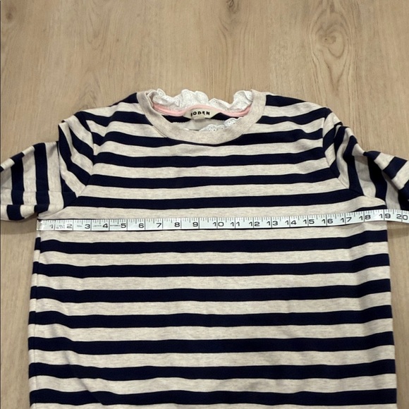 Boden size small Navy and White Striped Crew Neck Sweater - Picture 4 of 7